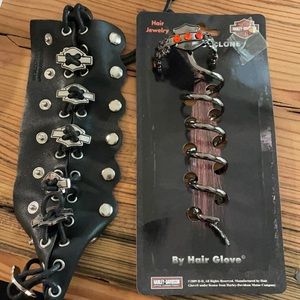 2 Harley Davidson hair cyclone + pony tail wrap